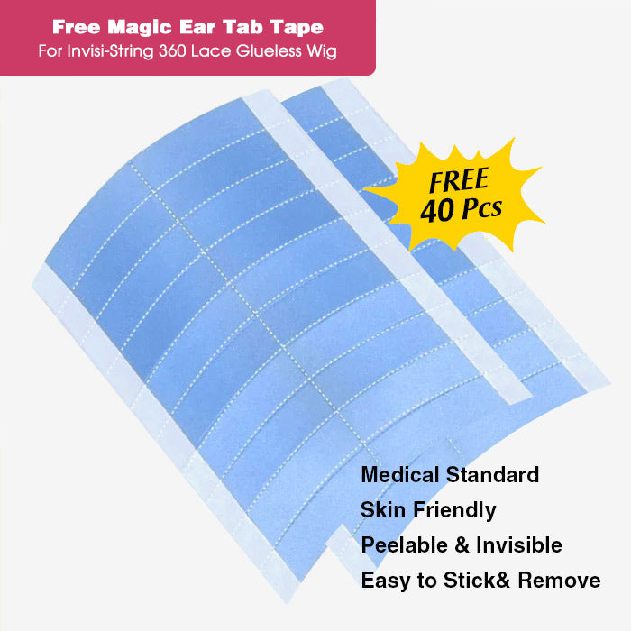 #33 Reddish Brown Invisi-String Snug Fit Water Wave 360 HD Lace Frontal Wig Put On & Go Glueless Wig