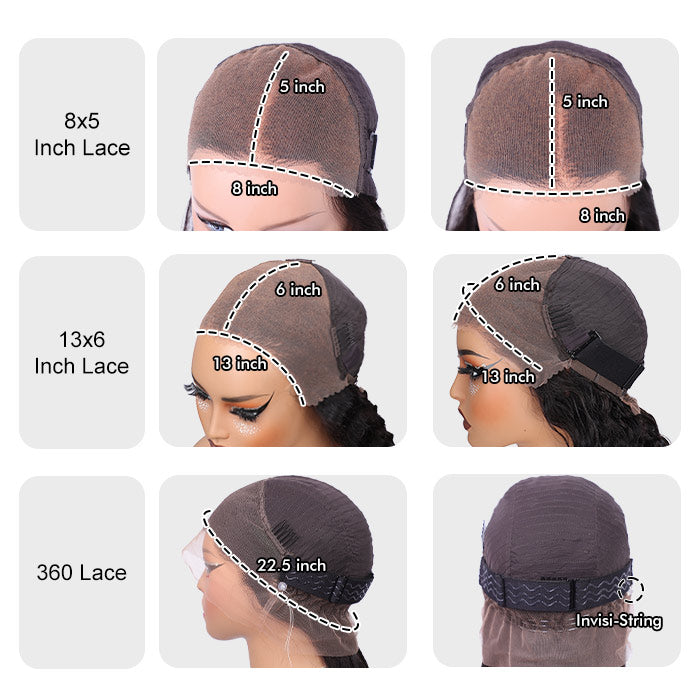 4B 4C Hairline Kinky Edges Water Wave Balayage Highlights Wig Glueless HD Lace Frontal Human Hair Wigs