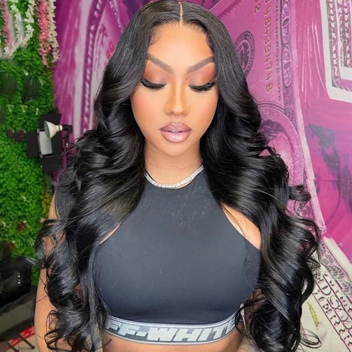 8*5 Pre Cut HD Lace Closure Wigs Straight/Body Wave Glueless Put On And Go Wig Pre Bleached Knots