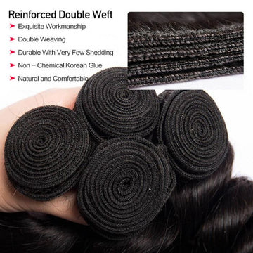 Loose Wave Virgin Human Hair 3 Bundles 100% Unprocessed Virgin Human Hair Extension