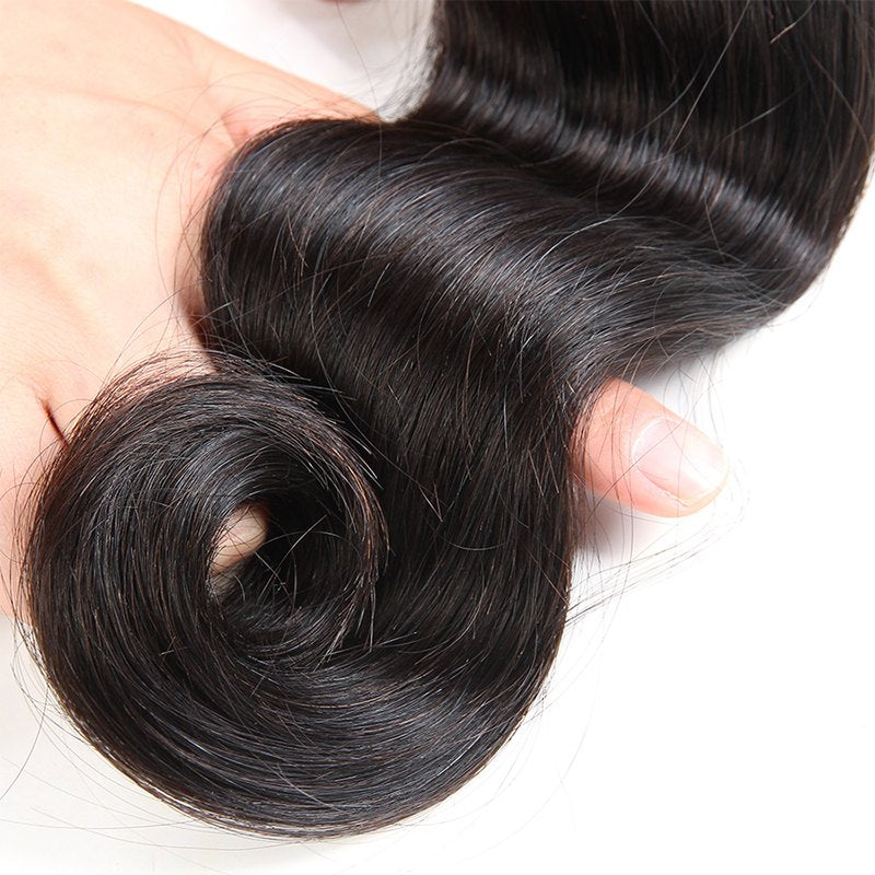 Body Wave Virgin Hair Weave 3 Bundles With 13*4 Lace Frontal