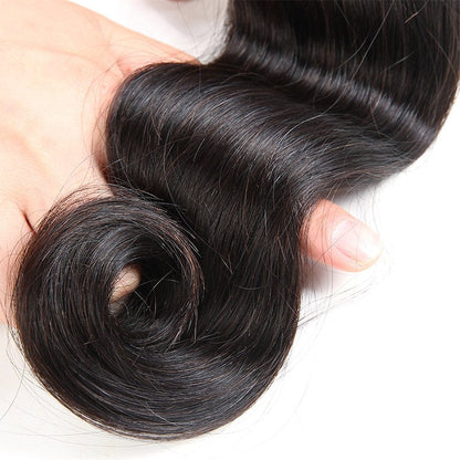 Body Wave Virgin Hair Weave 3 Bundles With 13*4 Lace Frontal