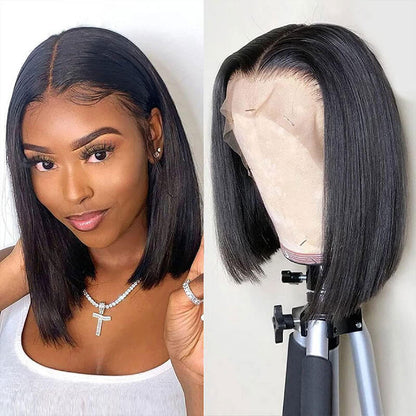 Subella Hair Bob Hair Wigs Straight 13x4 HD Transparent Lace Front Wigs 100% Human Virgin Hair Wigs