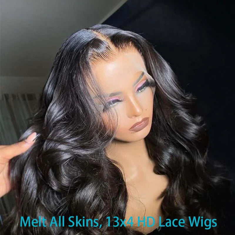 Body Wave HD Invisible 13x4 Lace Front Human Hair Wigs Pre Plucked Brazilian Virgin Hair
