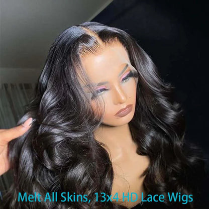 Body Wave HD Invisible 13x4 Lace Front Human Hair Wigs Pre Plucked Brazilian Virgin Hair