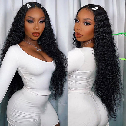 Subella Hair Deep Wave HD Transparent Lace Wigs 13*4 Frontal Wigs Human Hair Wigs
