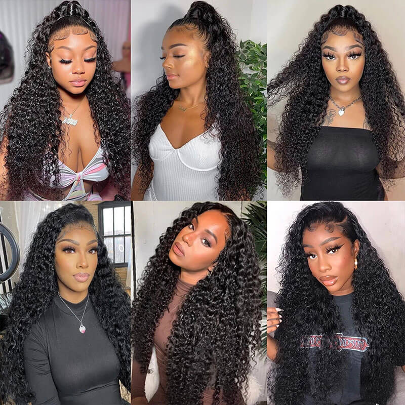 Subella Hair Deep Wave HD Transparent Lace Wigs 13*4 Frontal Wigs Human Hair Wigs