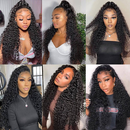 Subella Hair Deep Wave HD Transparent Lace Wigs 13*4 Frontal Wigs Human Hair Wigs