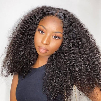 Kinky Curly HD Transparent Lace Wigs 13*4 Frontal Wigs Human Hair Wigs