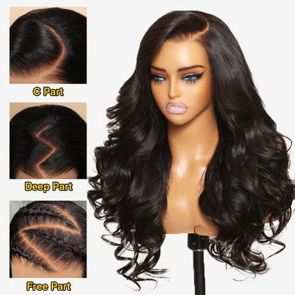 3D Body Wave Pre All Wig Real Ear To Ear Pre-Cut Lace Pre-Plucked Pre-Bleached Glueless Wig