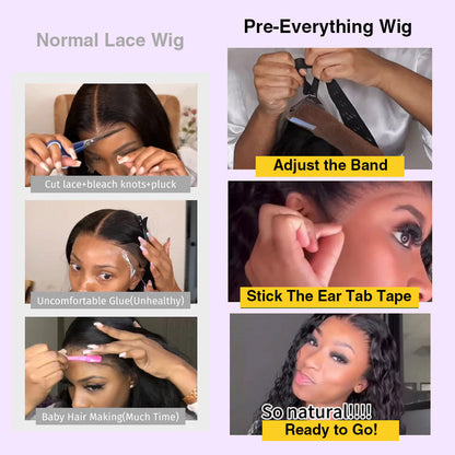 Balayage Pre All Glueless Wig P1B/27 Highlight Blonde Body Wave/Straight Human Hair Wigs 13x4 HD Lace Wig