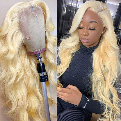 613 Blonde Wig Body Wave 13x6 Lace Frontal Human Hair HD Transparent Lace Wig