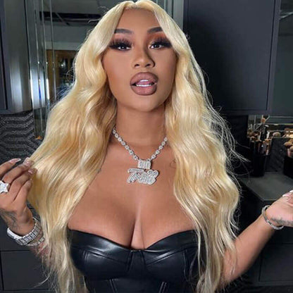 613 Blonde Wig Body Wave 13x6 Lace Frontal Human Hair HD Transparent Lace Wig