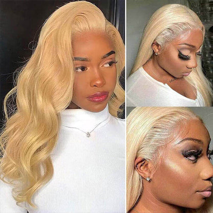 613 Blonde Wig Body Wave 13x6 Lace Frontal Human Hair HD Transparent Lace Wig