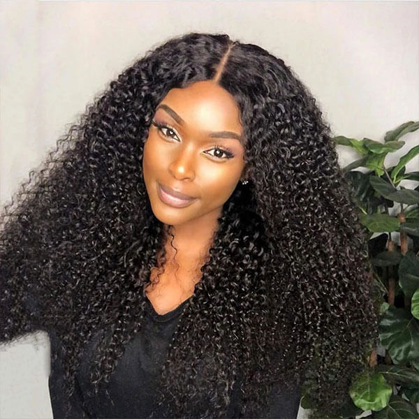13x6 Lace Front Wig Curly Human Hair Wig HD Transparent Kinky Curly Lace Front Wig