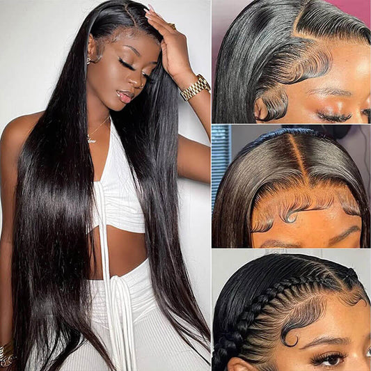 HD Transparent Lace Front Human Hair Wigs 13x4/13x6 Straight Frontal Wig For Women