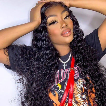 Water Wave 13x6 HD Transparent Lace Front Wig Brazilian Water Wave Lace Wigs With Pre Plucked