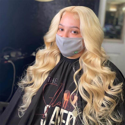 613 Blonde Wig Body Wave Wig 4x4 Lace Closure Wig HD Transparent Lace Wig
