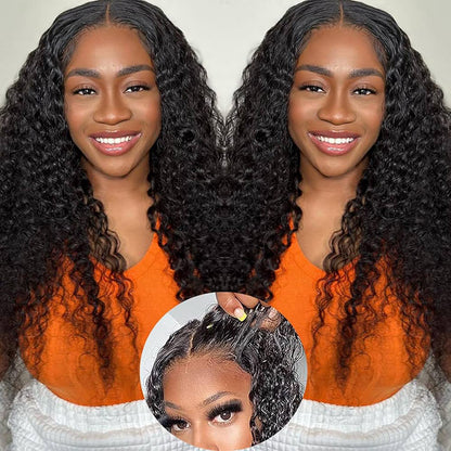 220% Density Pre Plucked Jerry Curly HD Lace Wig 4x4 Lace Closure Human Hair Wigs for Women Special Offer