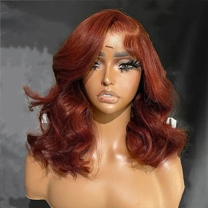 220% Density Body Wave Bob Wig Blunt Cut Short Bob Human Hair Wigs Pre Plucked 5x5 Lace Closure Wig Special Offer