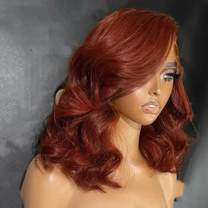 220% Density Body Wave Bob Wig Blunt Cut Short Bob Human Hair Wigs Pre Plucked 5x5 Lace Closure Wig Special Offer