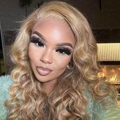 Loose Deep Wave Wigs #27 Colored 13x4 HD Lace Front Wig Virgin Human Hair