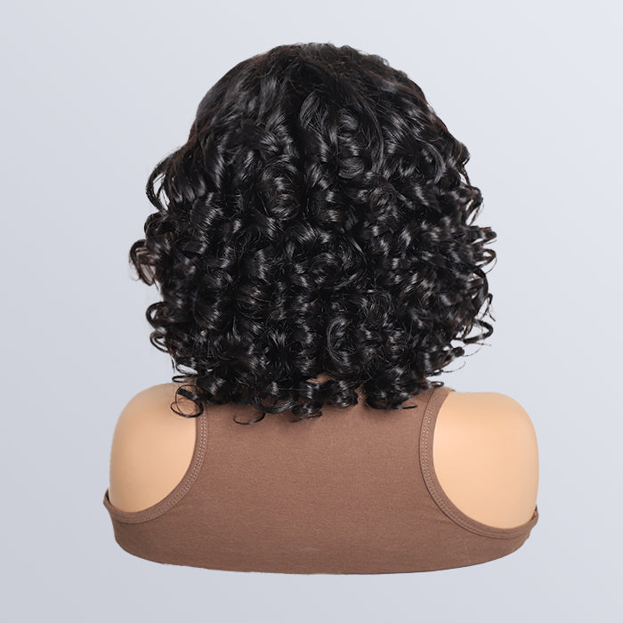 280% Density Loose Wave 4C Hairline Wig Pre Plucked Kinky Edges 13x4 13x6 HD Lace Front Human Hair Bob Wigs