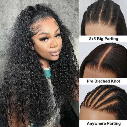 [$329 = 2 Wigs] 8x5 Deep Parting Curly Human Hair HD Lace Wig & P1B/27 Highlight Blonde Body Wave Wig Special Offer