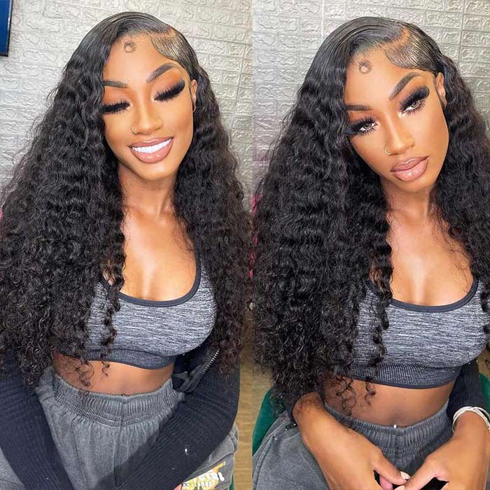 [2Wigs 220%] Left C Part Glueless Wig Wave Wave & Loose Body Wave 8x5 Big Parting HD Lace Wig Special Offer