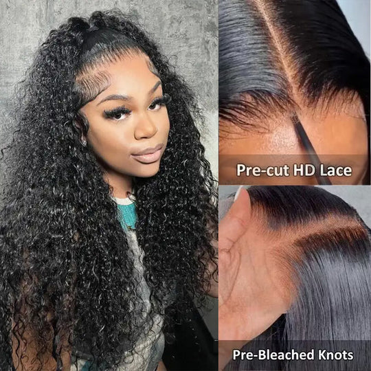 [2Wigs 220%] Left C Part Glueless Wig Wave Wave & Loose Body Wave 8x5 Big Parting HD Lace Wig Special Offer