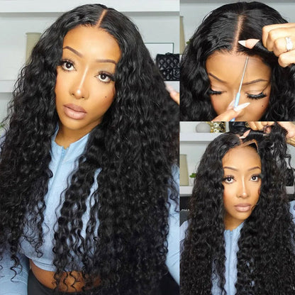[2Wigs 220%] Pre-Cut & Pre-Pluck & Pre-Bleached Glueless Wig Water Wave & Body Wave HD Lace Wig Special Offer