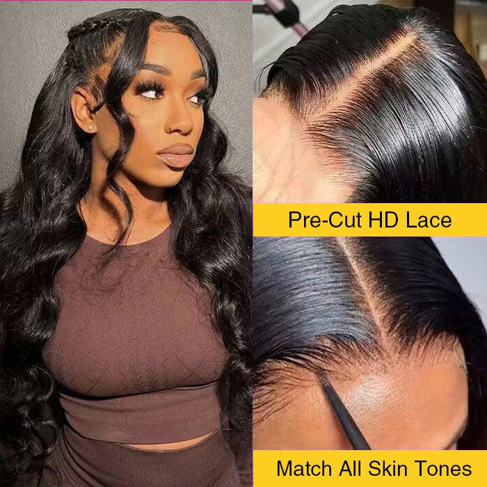 [2Wigs 220%] Highlight Blonde Curly Pre Cut HD Lace Wig + Body Wave Ready Go Glueless Wig Special Offer