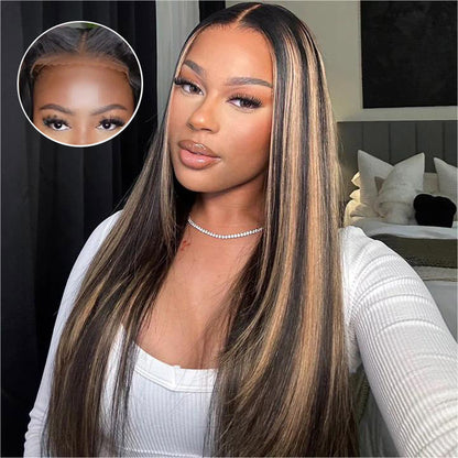2Wigs $189 | Balayage Highlight Straight Glueless Wig + 8x5 Pre Cut Lace Deep Wave Wig Special Offer