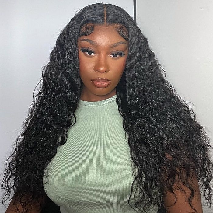 2Wigs $189 | Water Wave Glueless Lace Wig + Highlight Blonde Body Wave Wig With Bangs Special Offer
