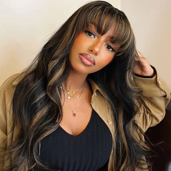 2Wigs $189 | Water Wave Glueless Lace Wig + Highlight Blonde Body Wave Wig With Bangs Special Offer