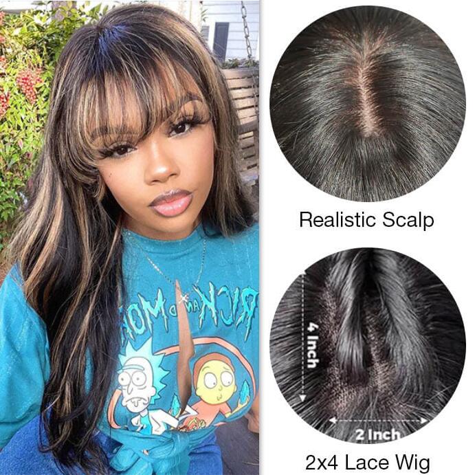 2Wigs $189 | Water Wave Glueless Lace Wig + Highlight Blonde Body Wave Wig With Bangs Special Offer