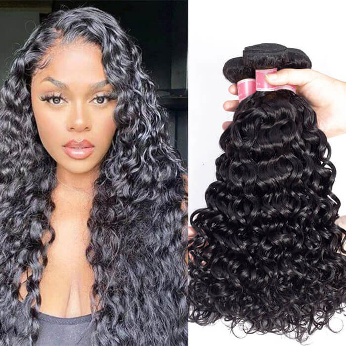 Water Wave Virgin Hair Weave Unprocessed Water Wave Human Hair 3 Bundlesater