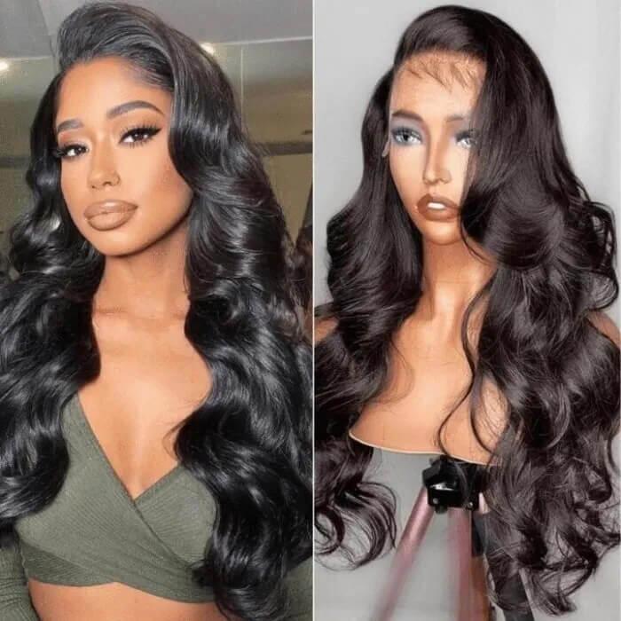 Body Wave HD Invisible 13x4 Lace Front Human Hair Wigs Pre Plucked Brazilian Virgin Hair