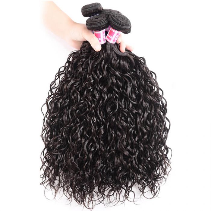 Brazilian Water Wave Virgin Human Hair 3 Bundles 100% Unprocessed Virgin Human Hair Extension