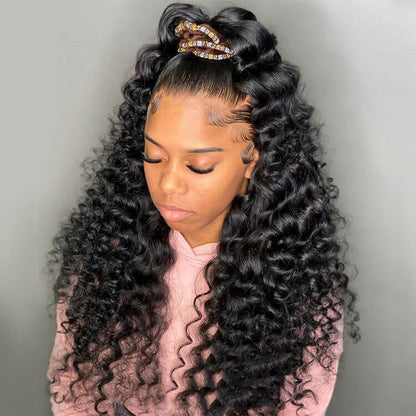 Subella Bouncy Loose Wave HD Transparent Lace Front Wigs Unprocessed Glueless Human Hair Wig