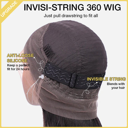 Subella Breathable 360 HD Transparent Lace Wig Pre Plucked Body Wave Human Hair Wig Natural Hairline