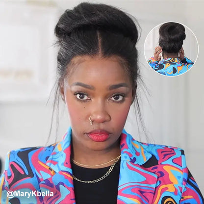 360 Lace Kinky Straight Invisi Draw String Wear Go Wig Pre-Bleached Pre-Cut Lace Glueless Wig | BGMgirl Hair