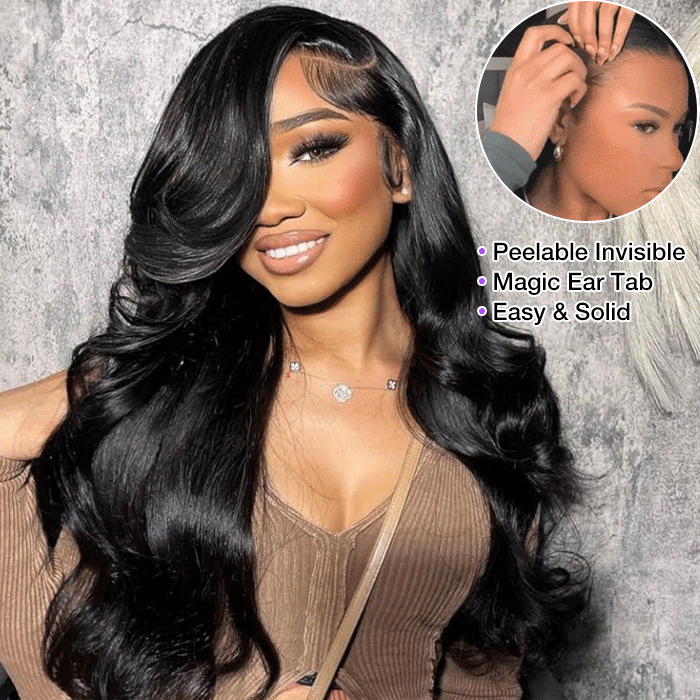 3D Body Wave Pre All Wig Real Ear To Ear Pre-Cut Lace Pre-Plucked Pre-Bleached Glueless Wig