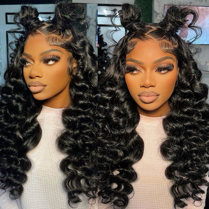 Hottest Skin Melt Loose Deep Wave Wigs 13x4 HD Lace Front Wig Virgin Human Hair
