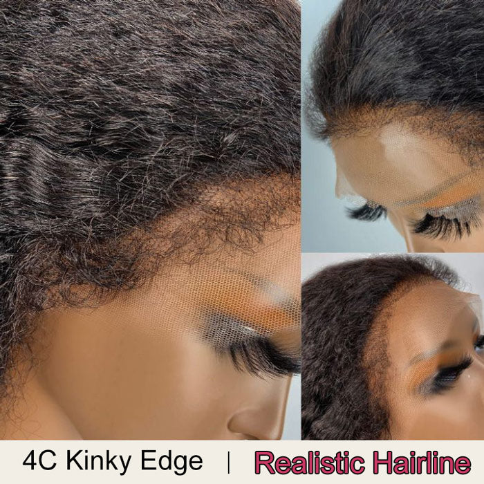 [$239 = 2 Wigs] Invisi-String 360 Lace Frontal 4C Edge Kinky Straight & Body Wave Wig Special Offer