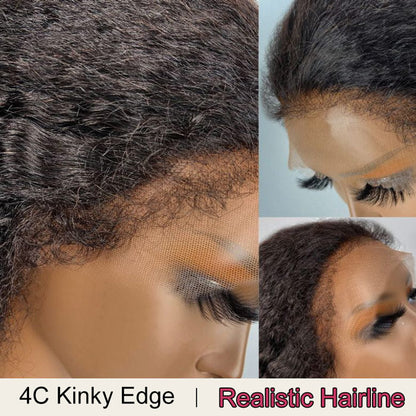 [$239 = 2 Wigs] Invisi-String 360 Lace Frontal 4C Edge Kinky Straight & Body Wave Wig Special Offer