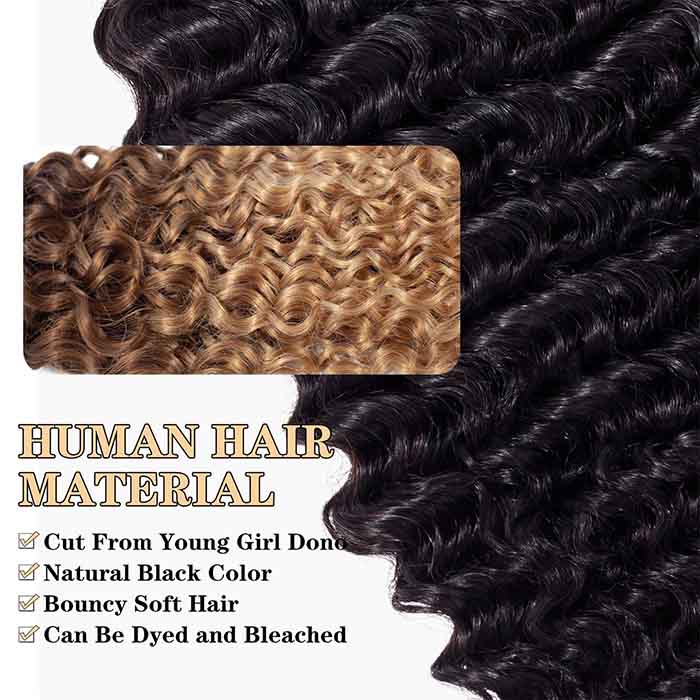 4 Bundles Deep Wave Human Hair Deal Malaysian Unprocessed Virgin Human Hair Bundles
