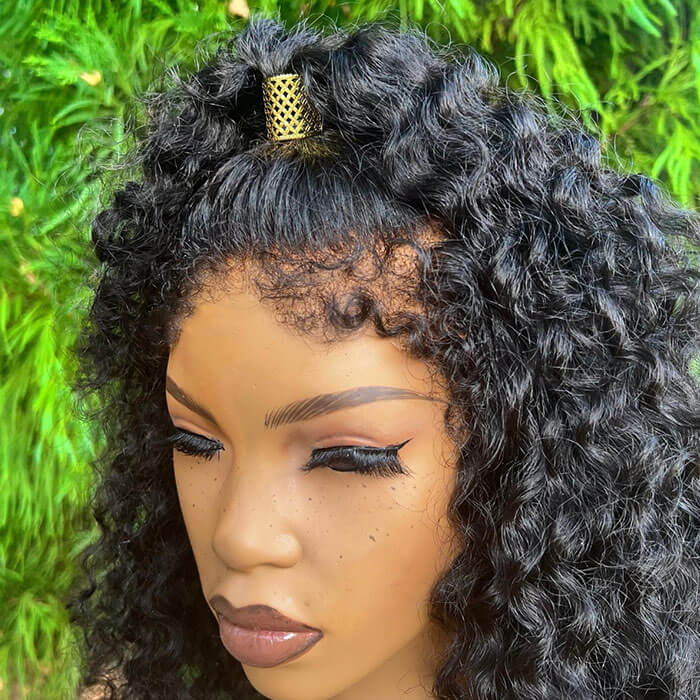 4C Hairline Bob Wigs Glueless Curly 13x4/4x4 HD Lace Front Bob Wig With Curly Edges Baby Hair