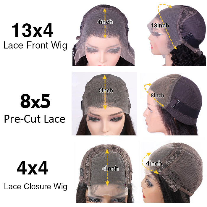 4C Hairline Bob Wigs Glueless Curly 13x4/4x4 HD Lace Front Bob Wig With Curly Edges Baby Hair