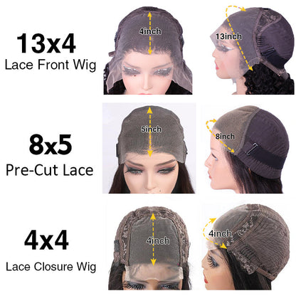 4C Hairline Bob Wigs Glueless Curly 13x4/4x4 HD Lace Front Bob Wig With Curly Edges Baby Hair